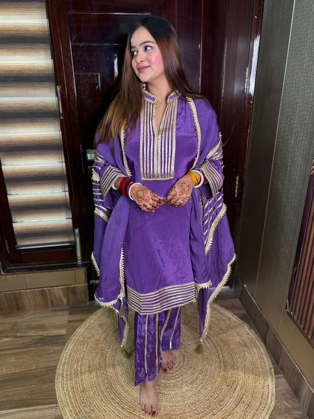 Purple Kurta Cape Set!