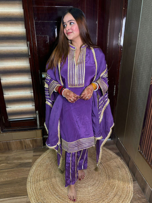 Purple Kurta Cape Set!