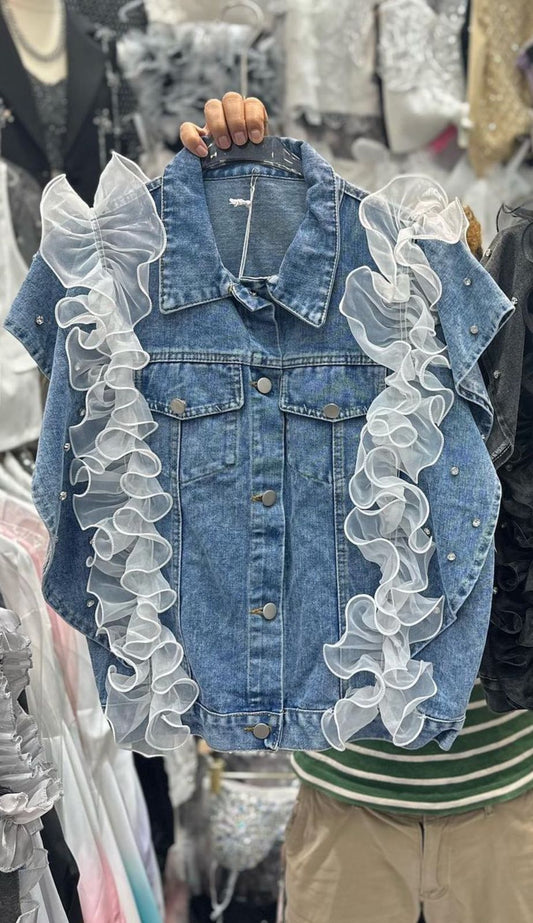 Denim Frill shirt