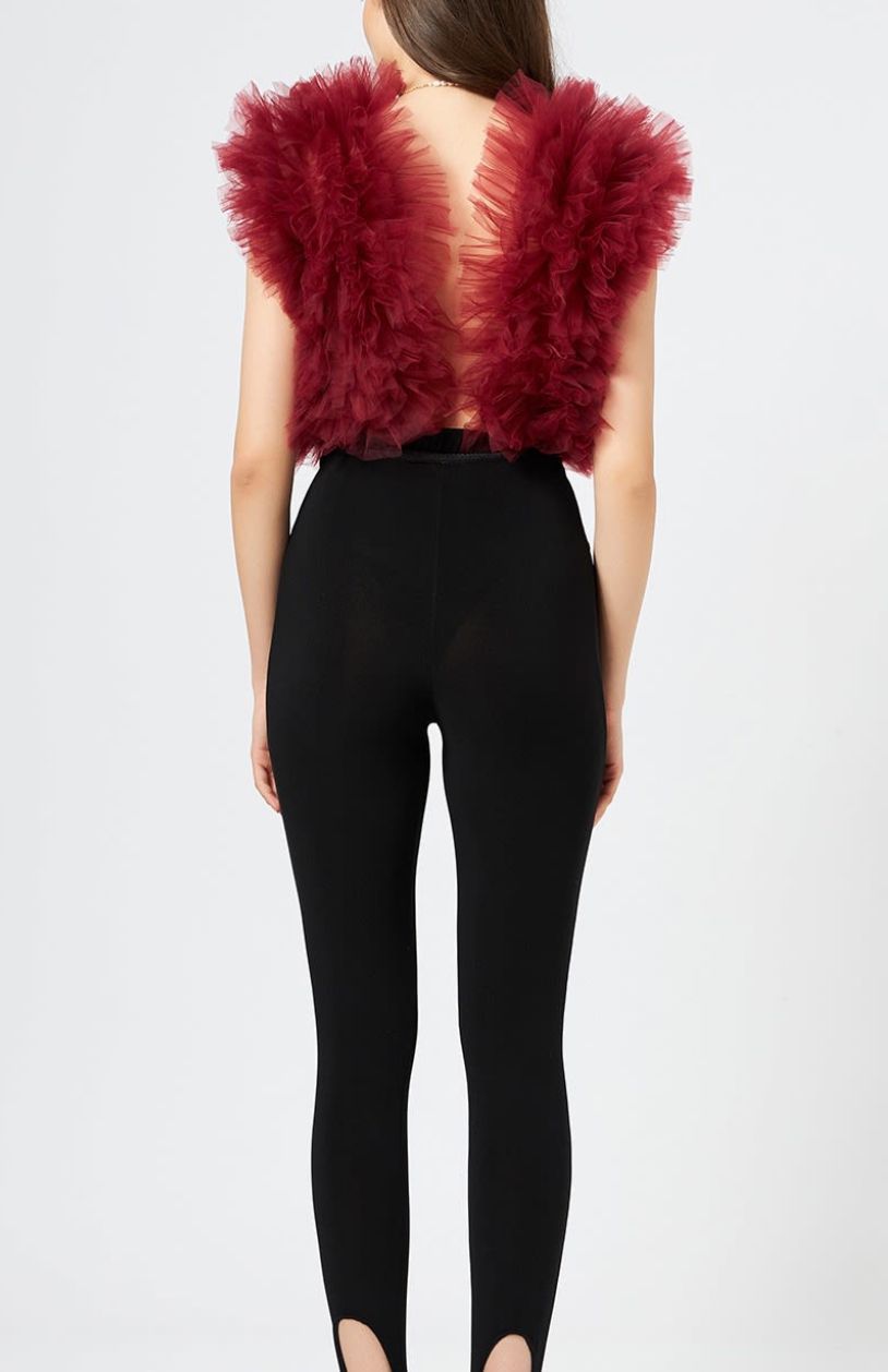 Red Frill Bodysuit