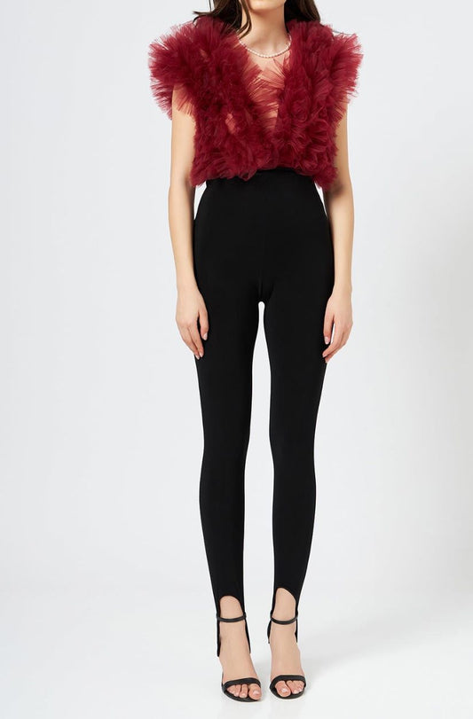 Red Frill Bodysuit