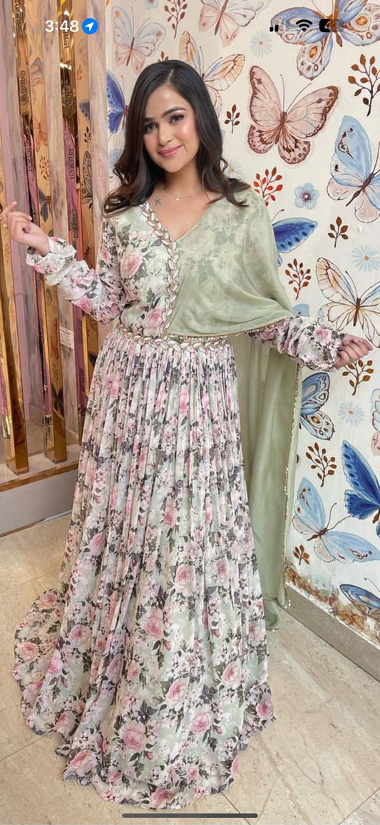 Sara Pleated Gown