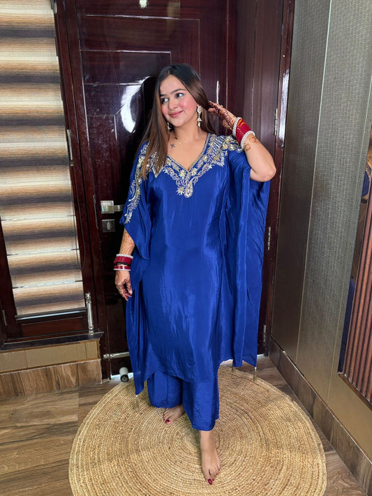 Blue Dia Kaftan Set