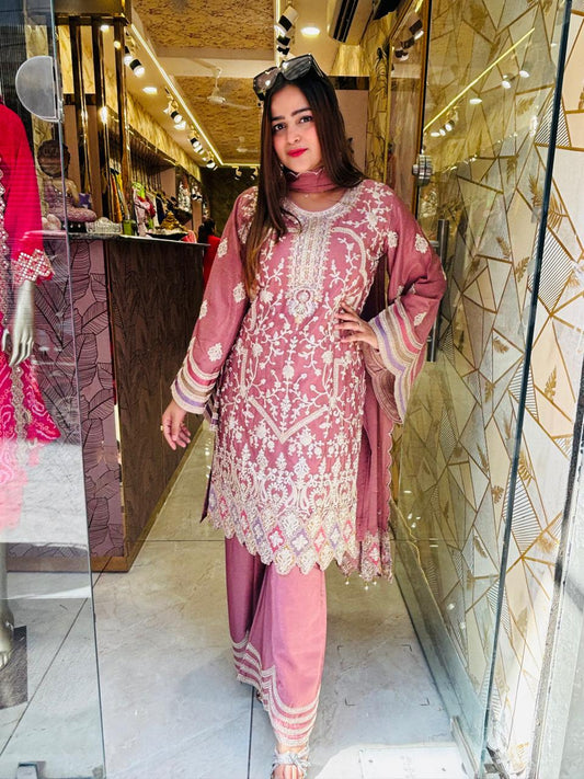 Rose Gold Pakistani Suit