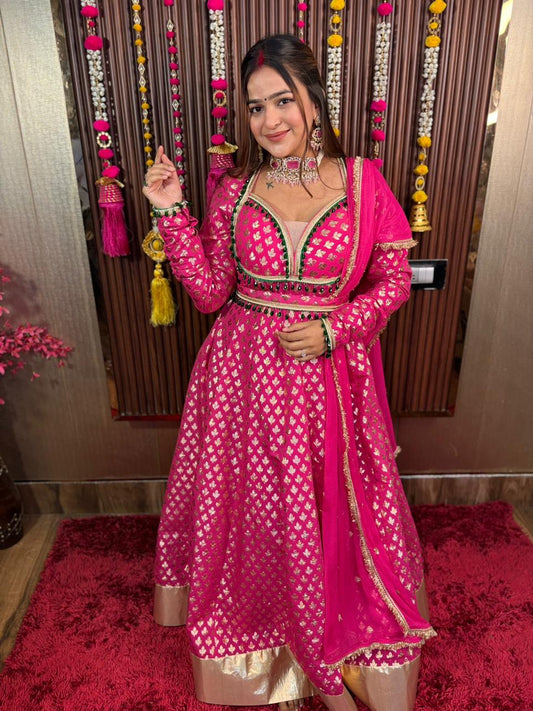 Mehreen Pink Anarkali Suit