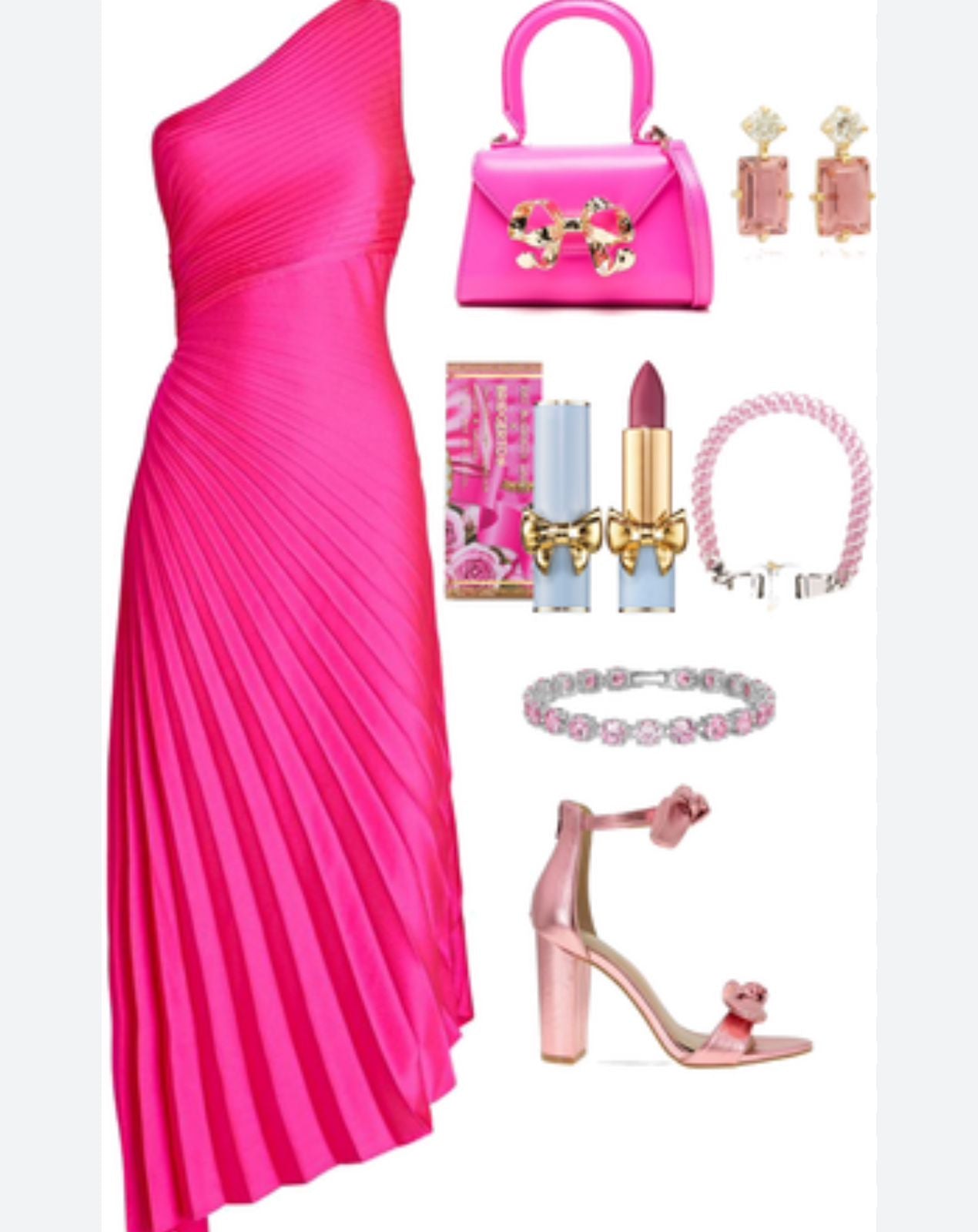 Pink Pleated Dress