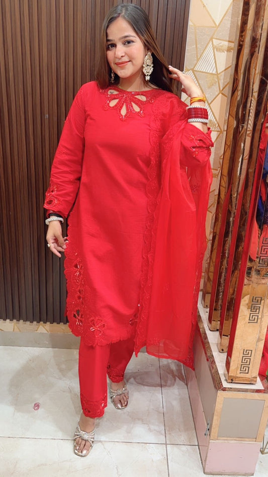 Red Pakistani Suit