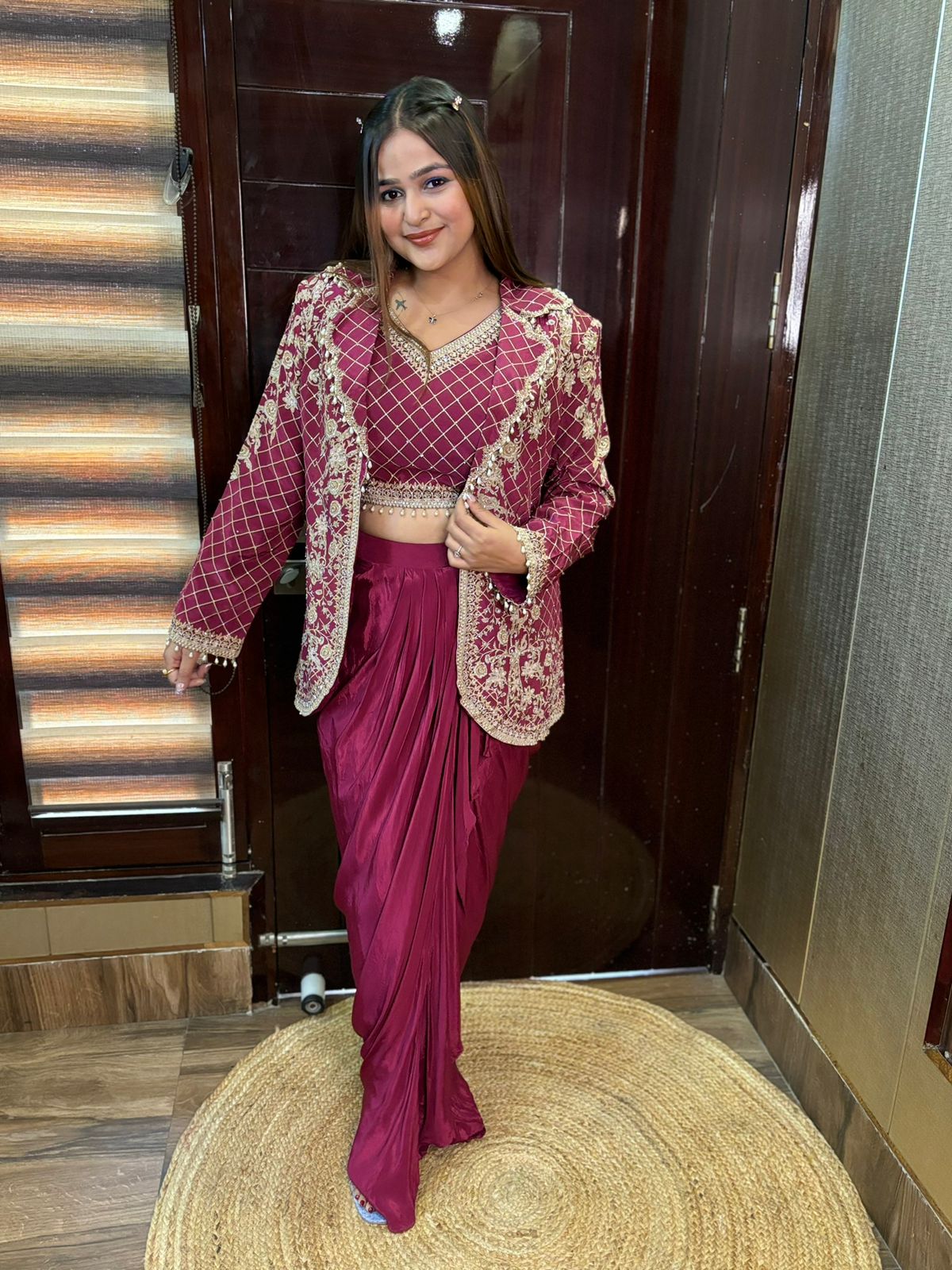 Mahira Drape Jacket Set