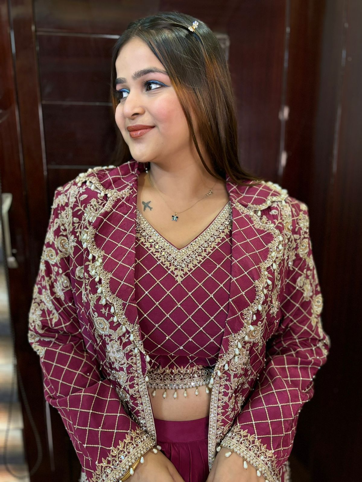 Mahira Drape Jacket Set