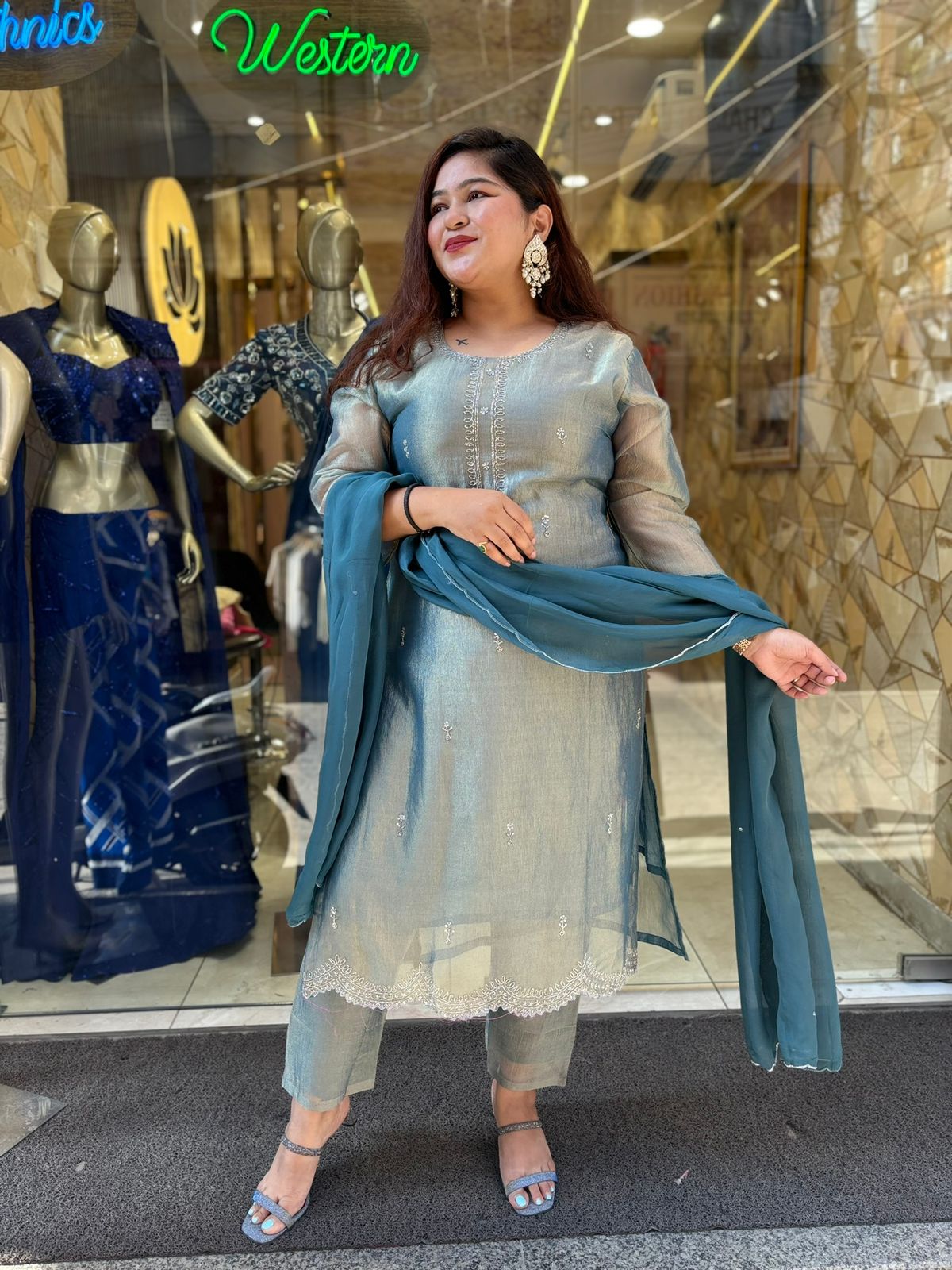 Designer Paki Blue Suit