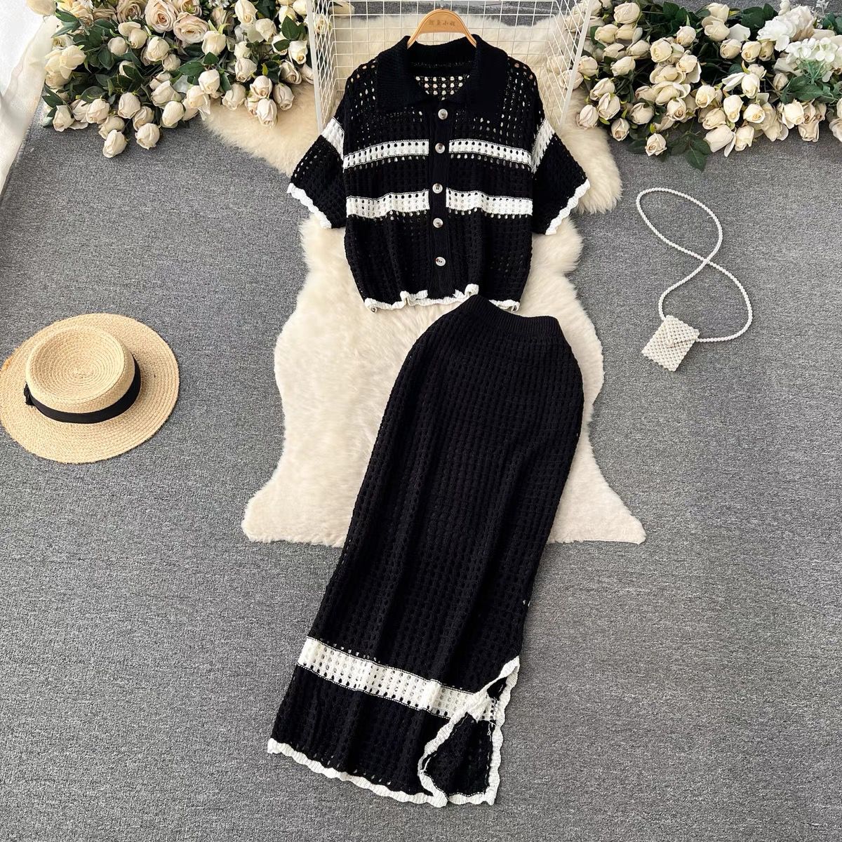 Korean Spring -2 piece Vacation Dress