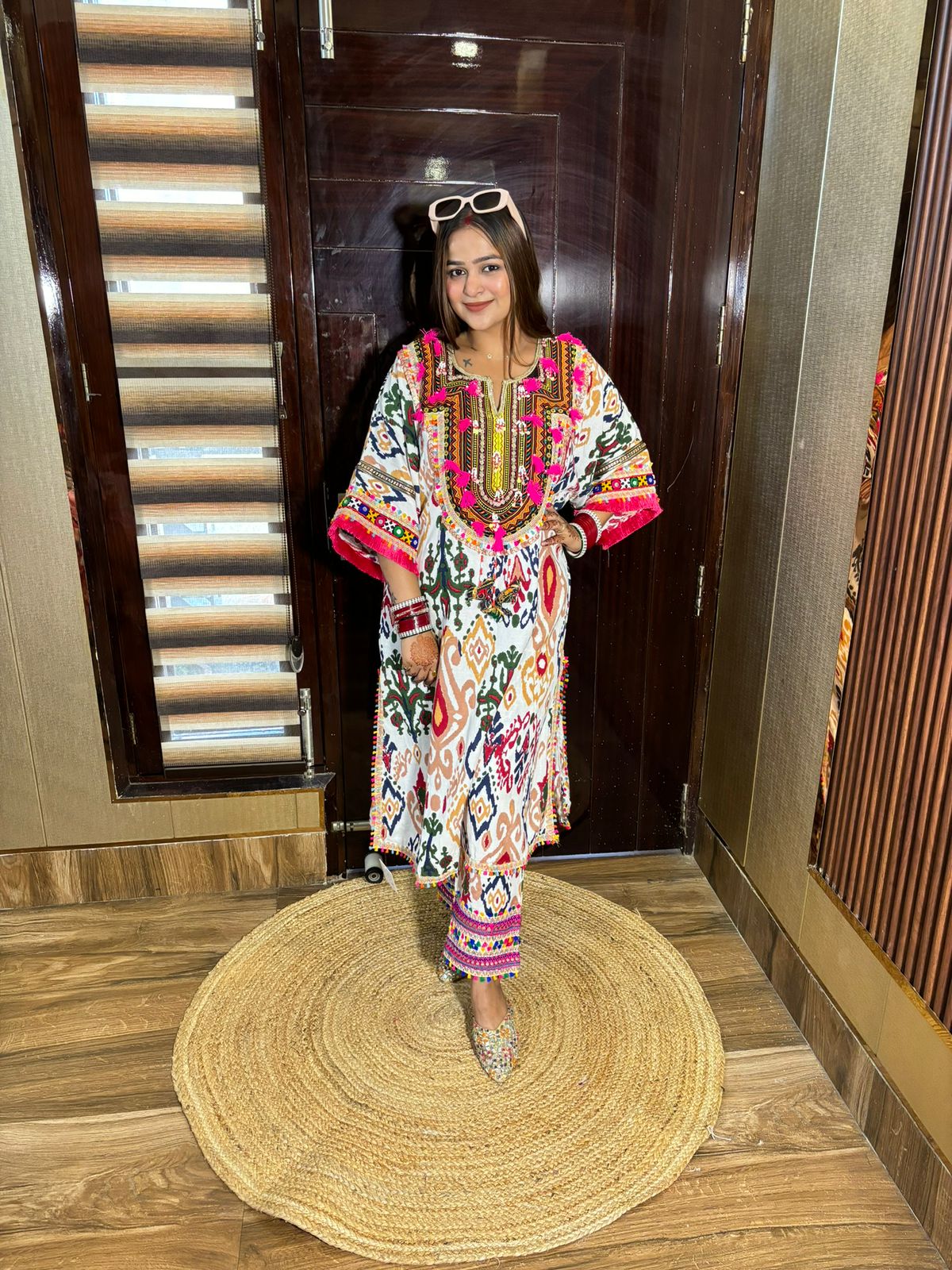 Bhumroo PomPom Choga Coordset