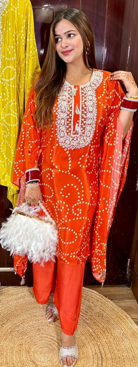 Orange Kaftan Set!