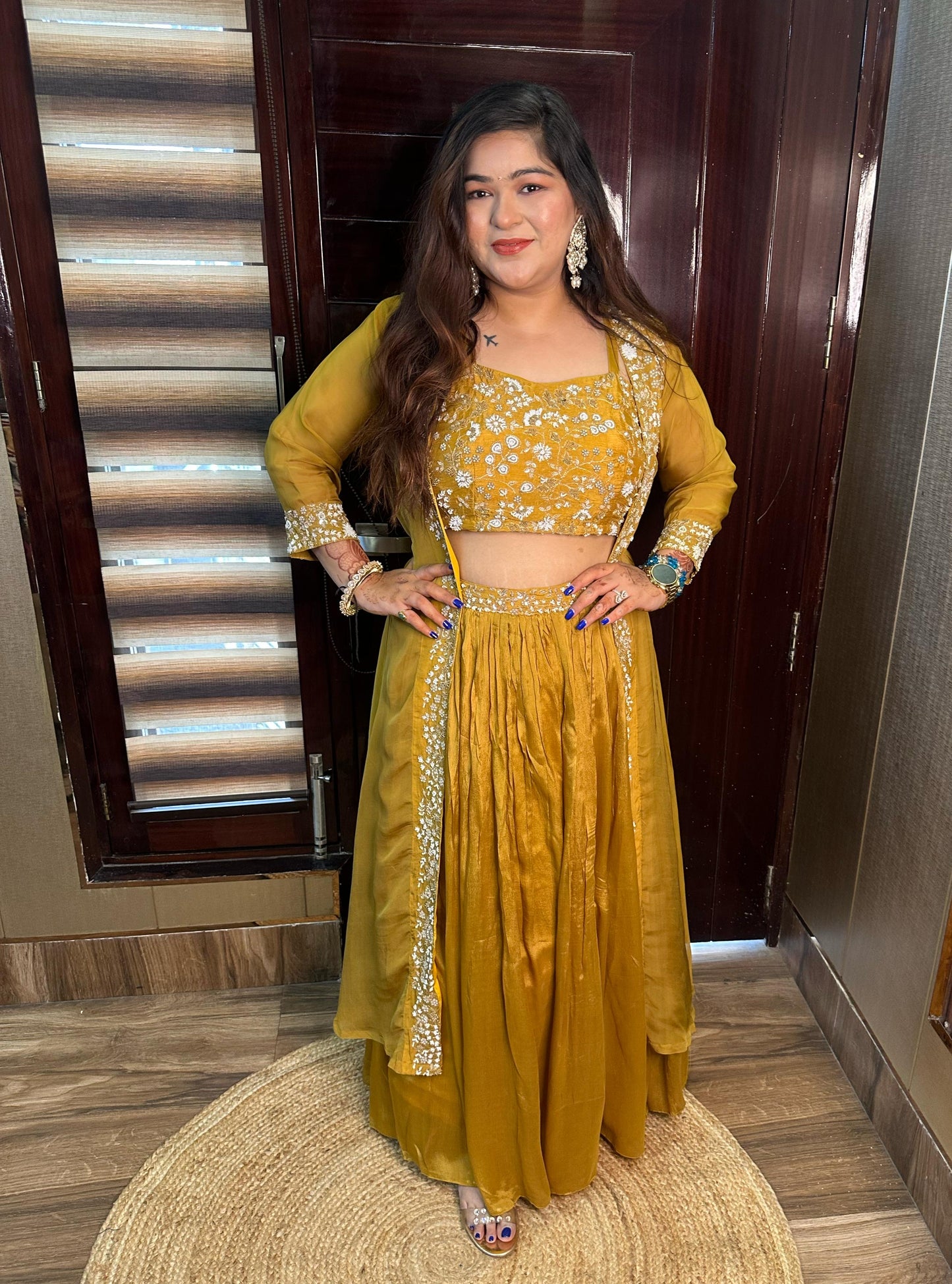 " HALDI GLAM "- 3 PIECE SHAM SKIRT SET
