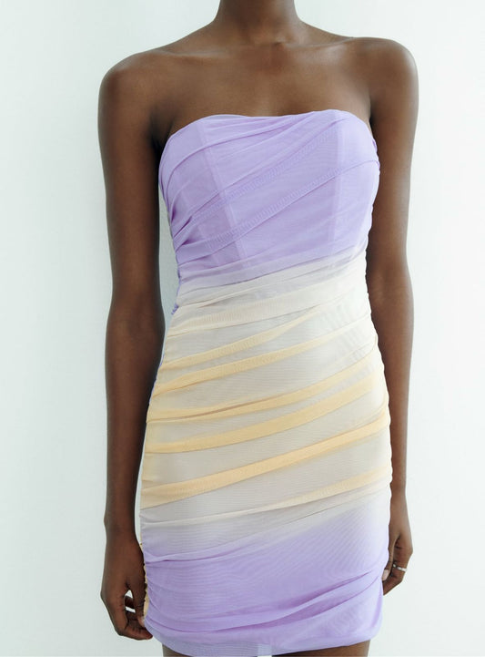Offshoulder Lilac Dress