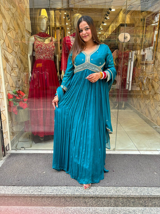 Blue bella Anarkali