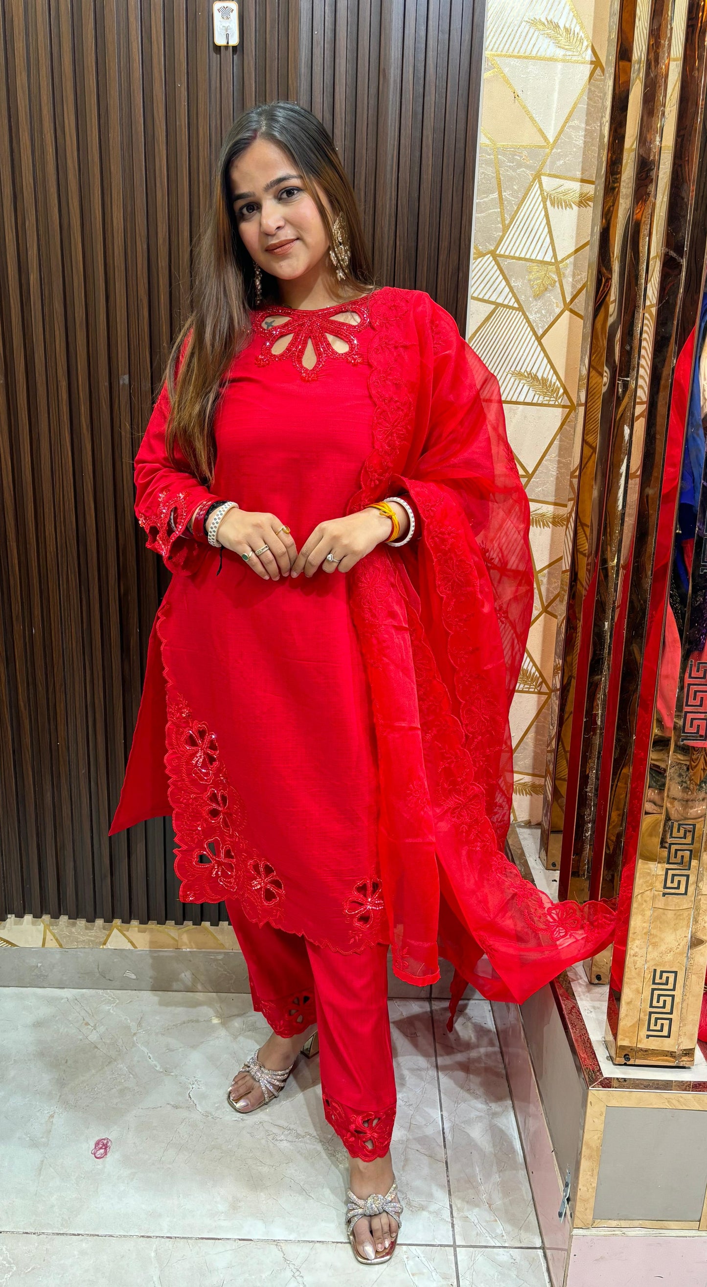 Red Pakistani Suit