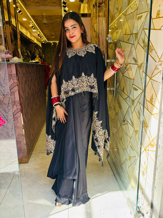 Black Sia 3 piece Dhoti skirt pattern
