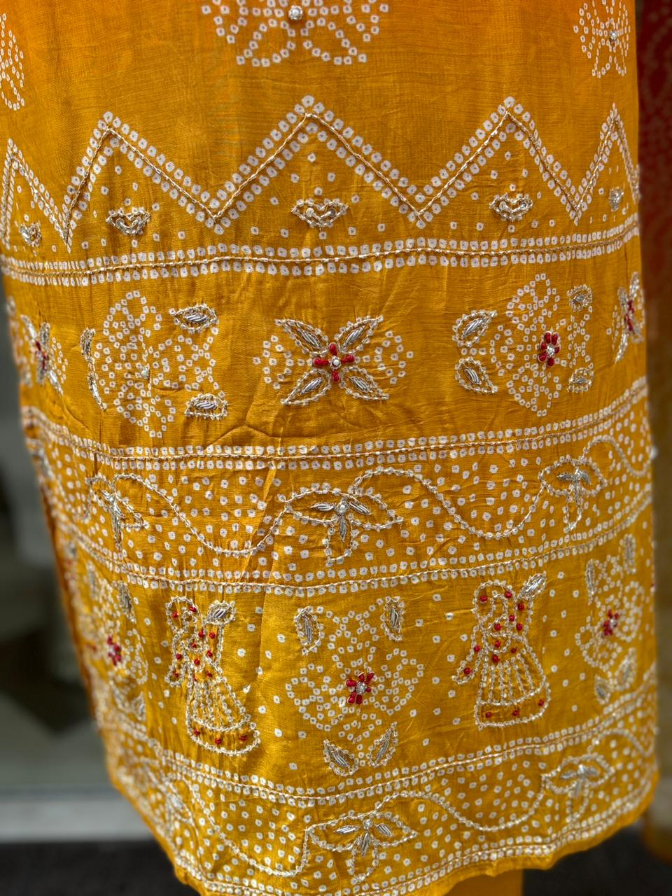 SurajMukhi Designer Bandani Crepe Suit