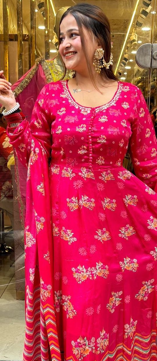 Floral Anarkali Suit