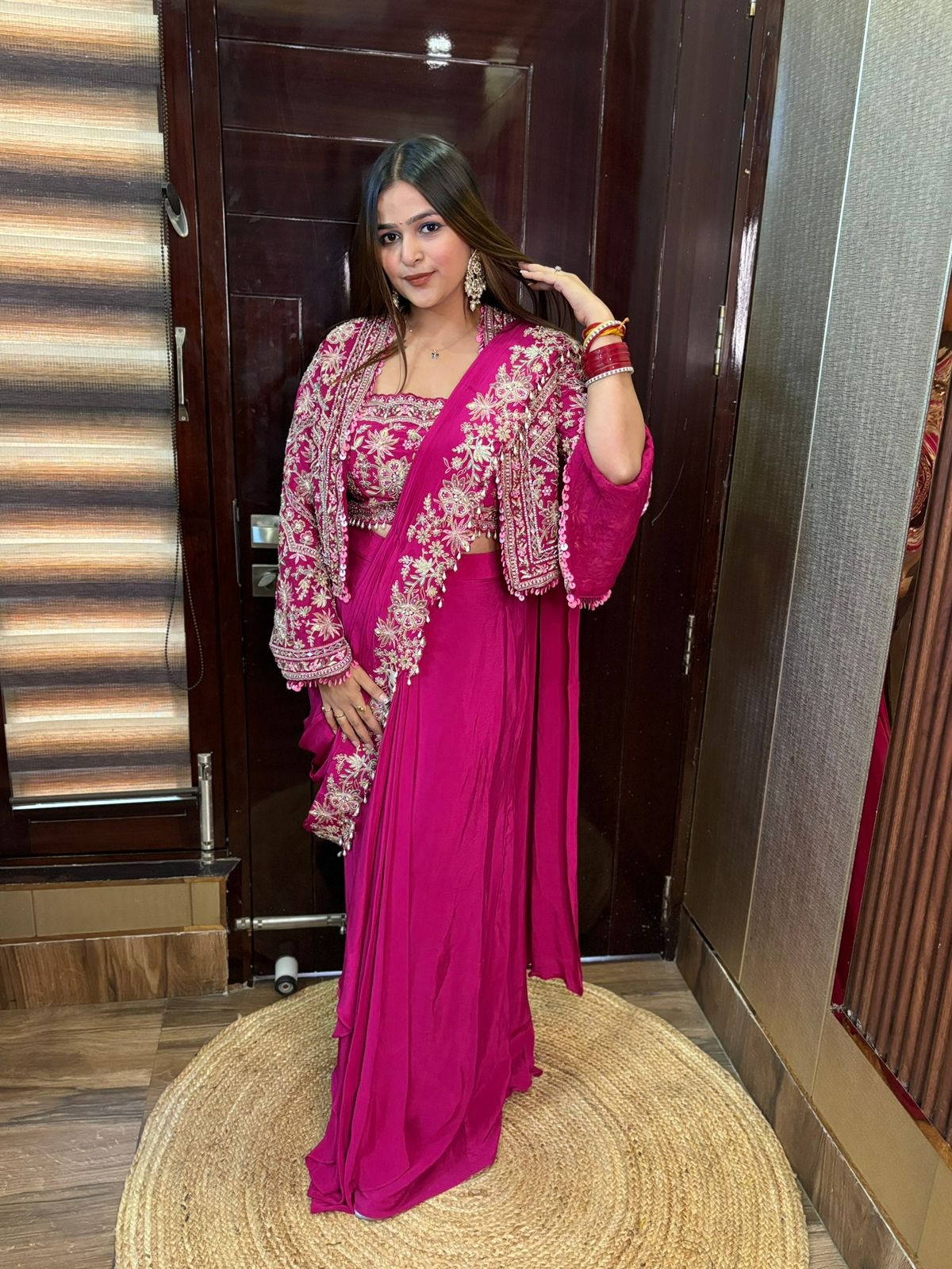 Heera Drape Pink Set
