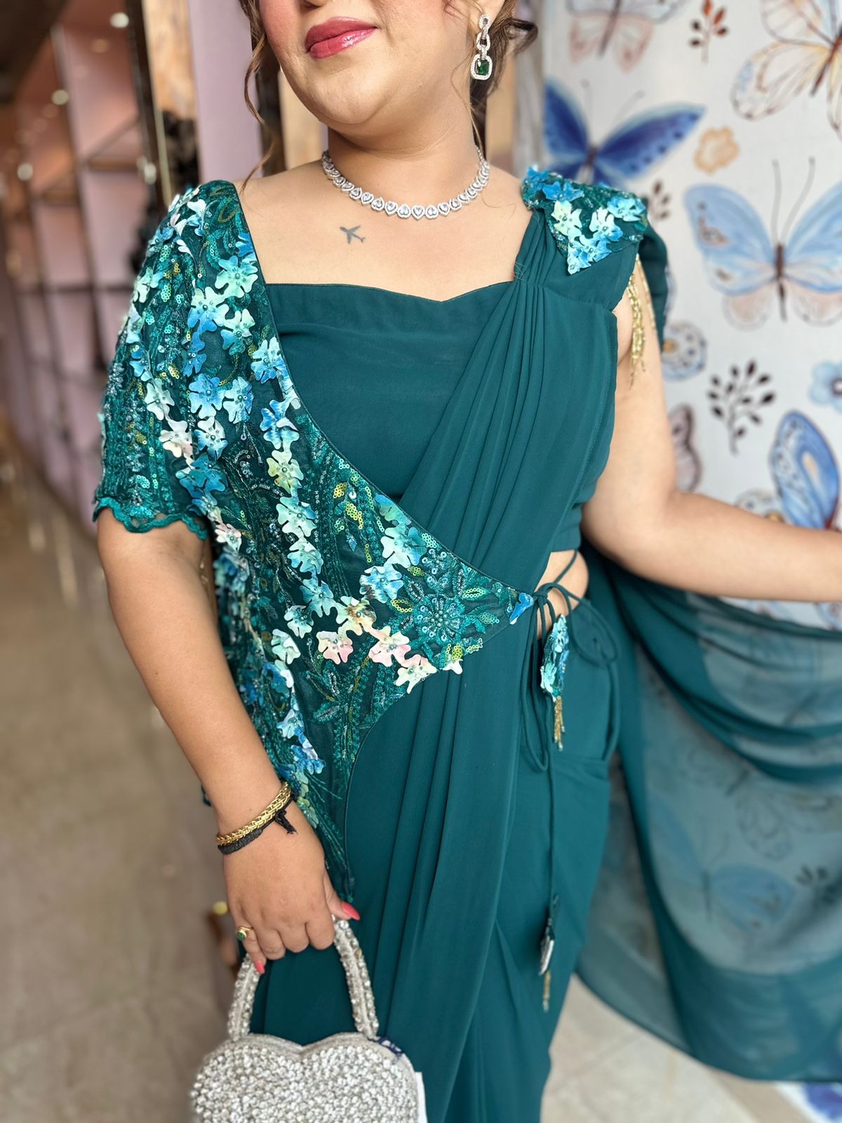 FLORA~One Minute Drape Saree