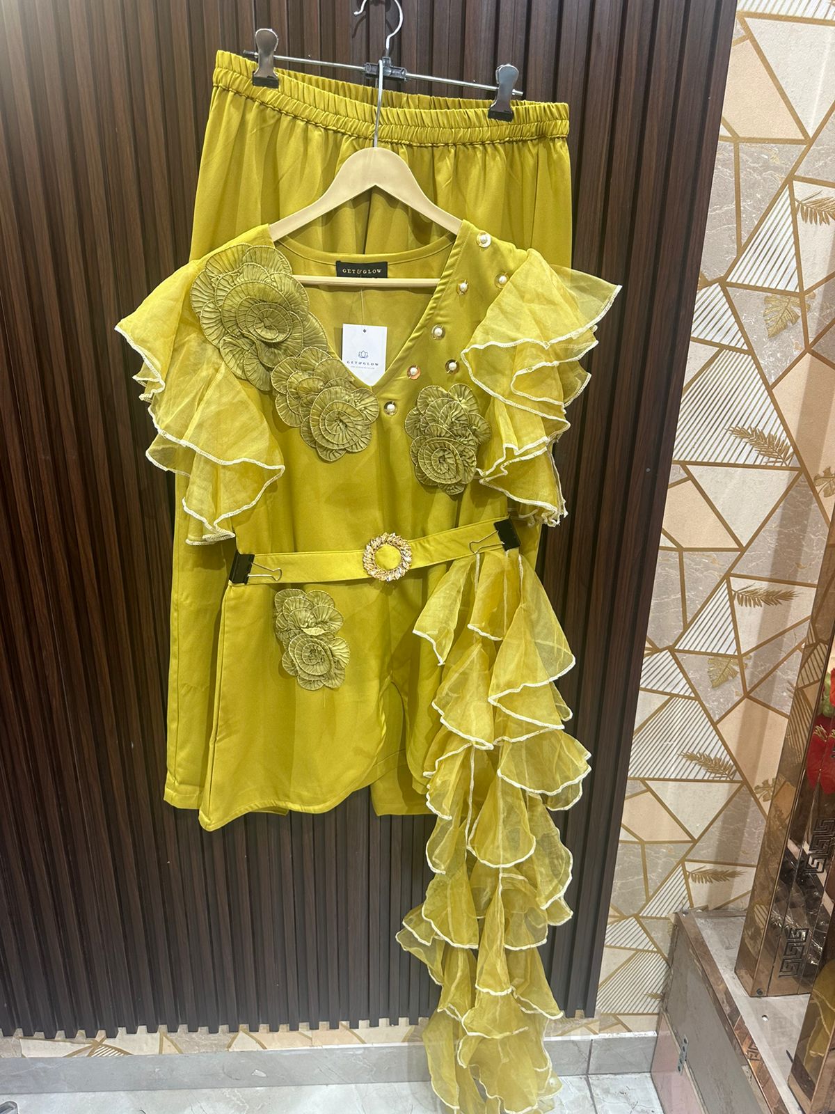 Lime Designer Coordset with belt