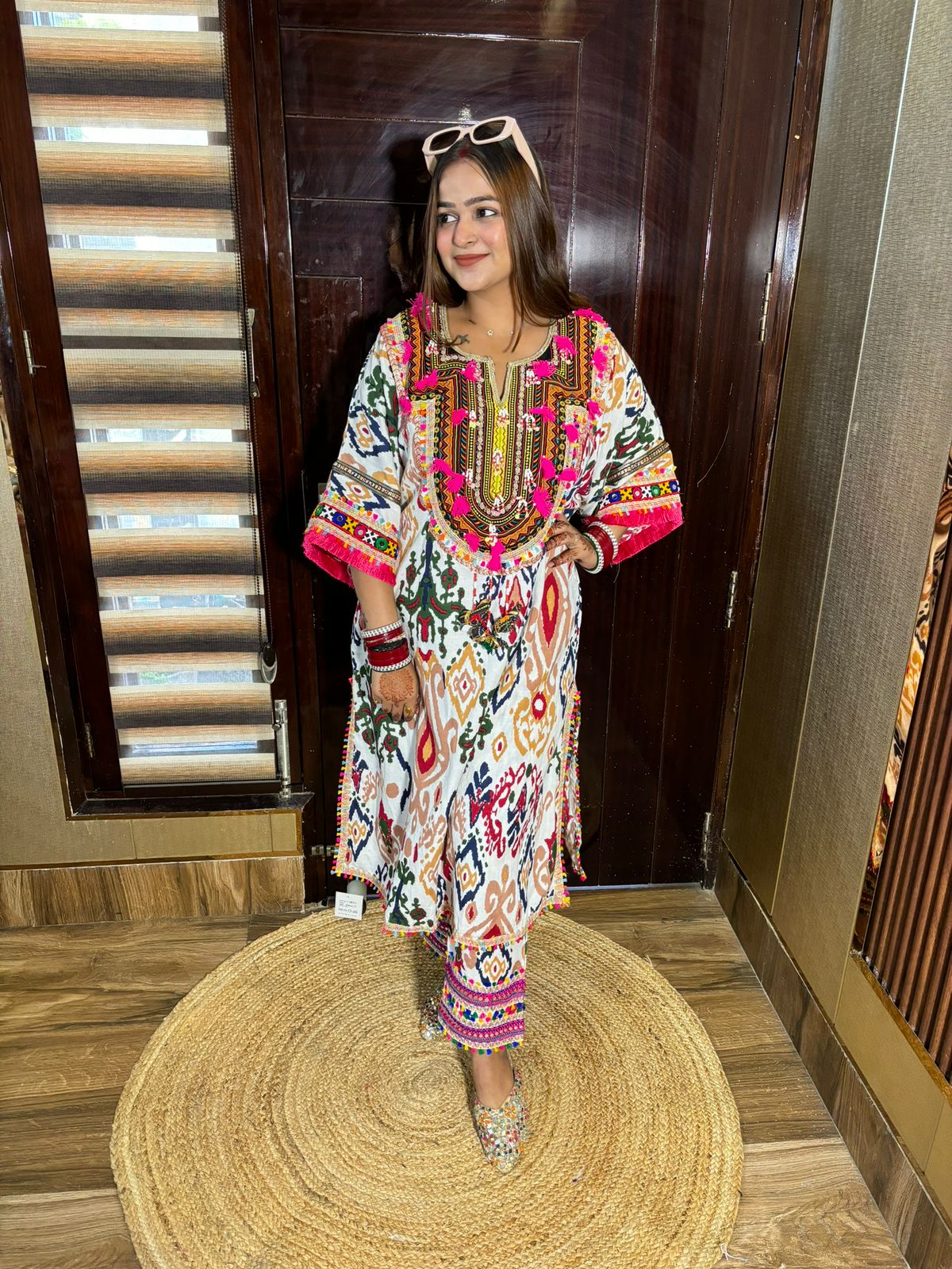 Bhumroo PomPom Choga Coordset