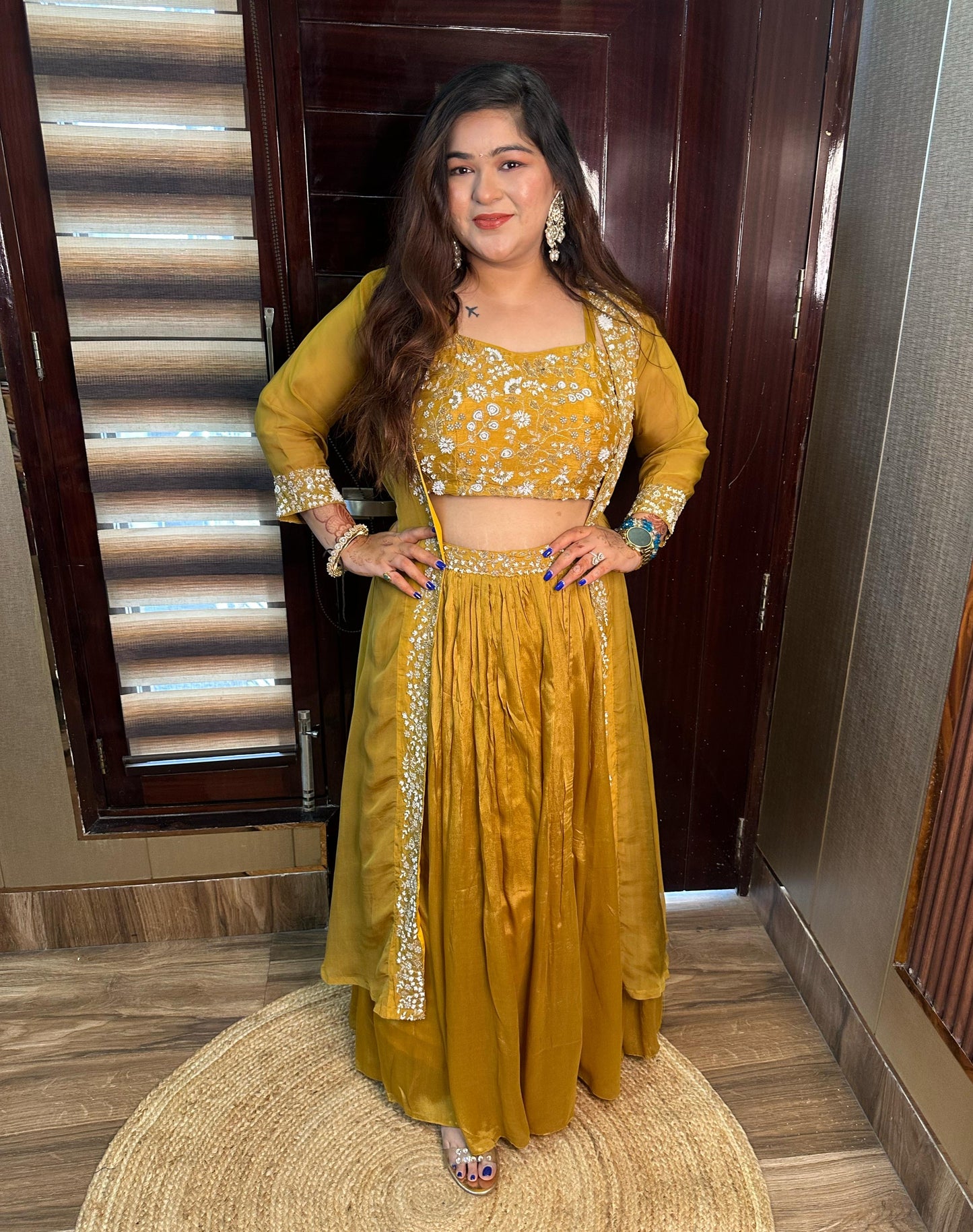 " HALDI GLAM "- 3 PIECE SHAM SKIRT SET