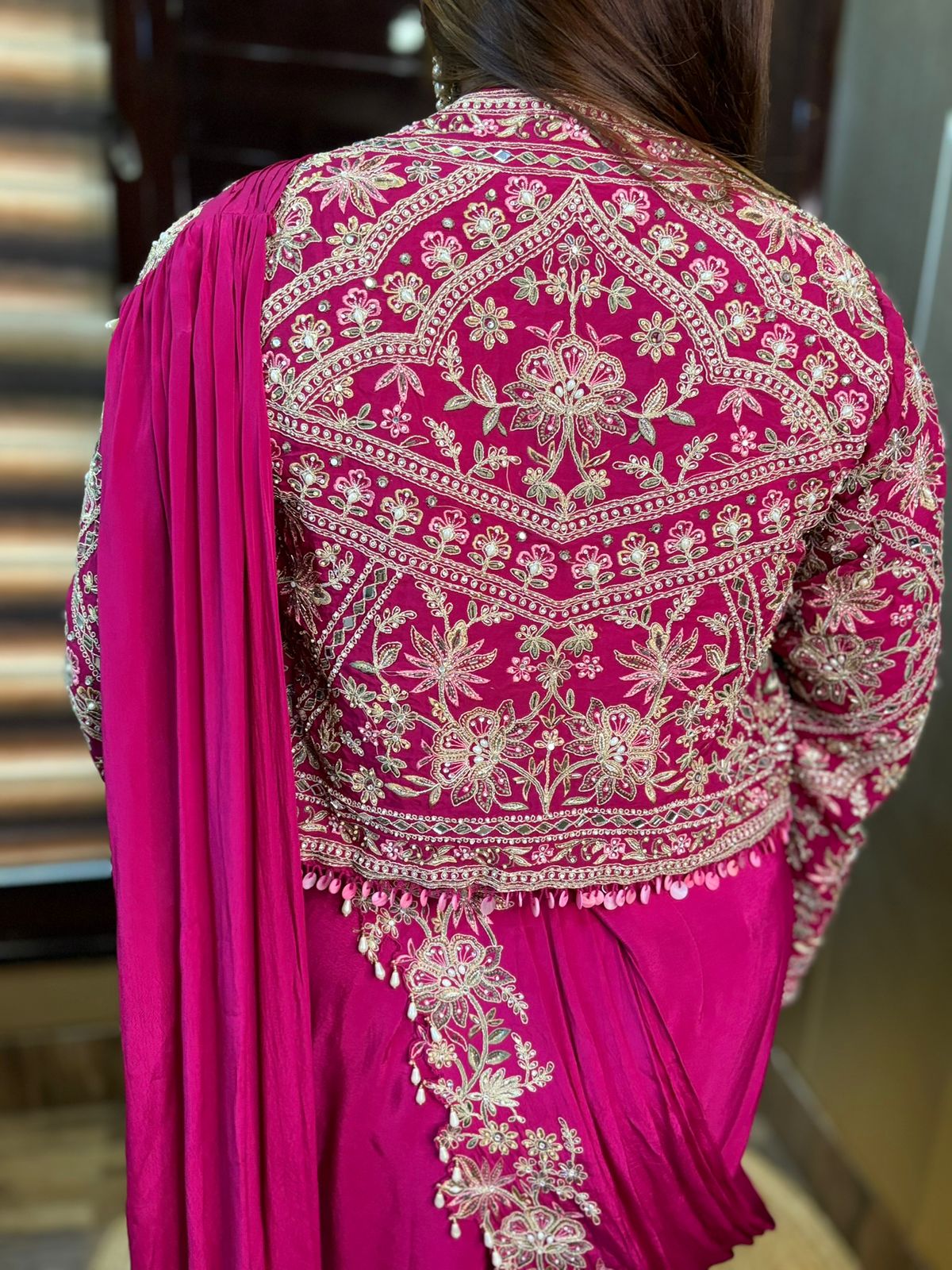 Heera Drape Pink Set