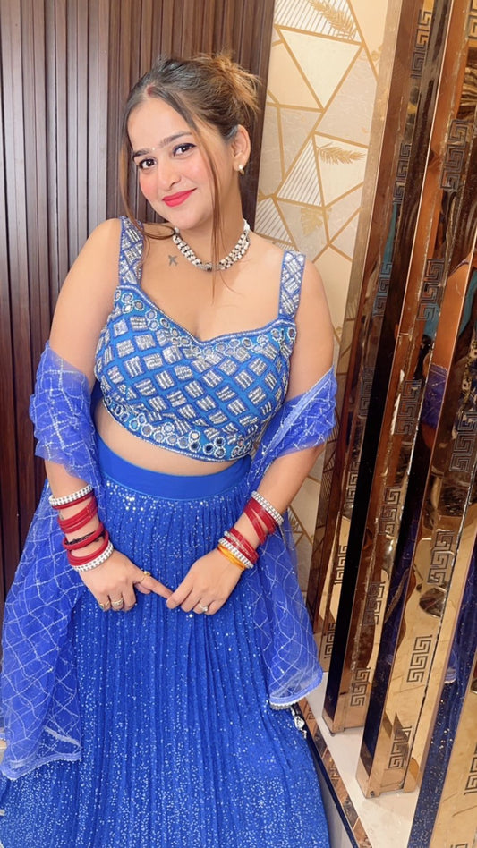 Ink Blue Lehanga Choli