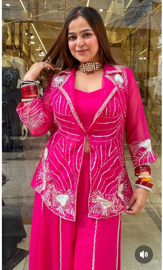 Chetna Pink Jacket Style Outfit