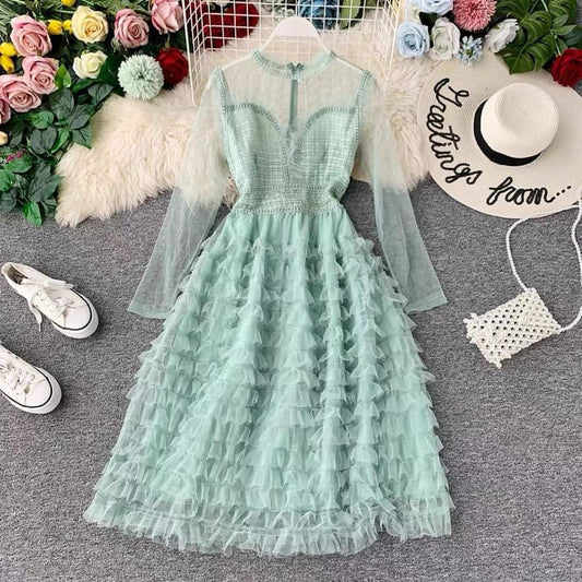 Frill Net Dress for Girls