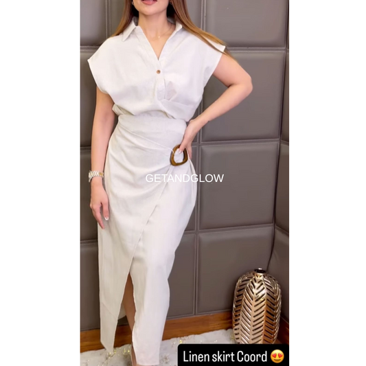 LIEM LINEN SKIRT SET