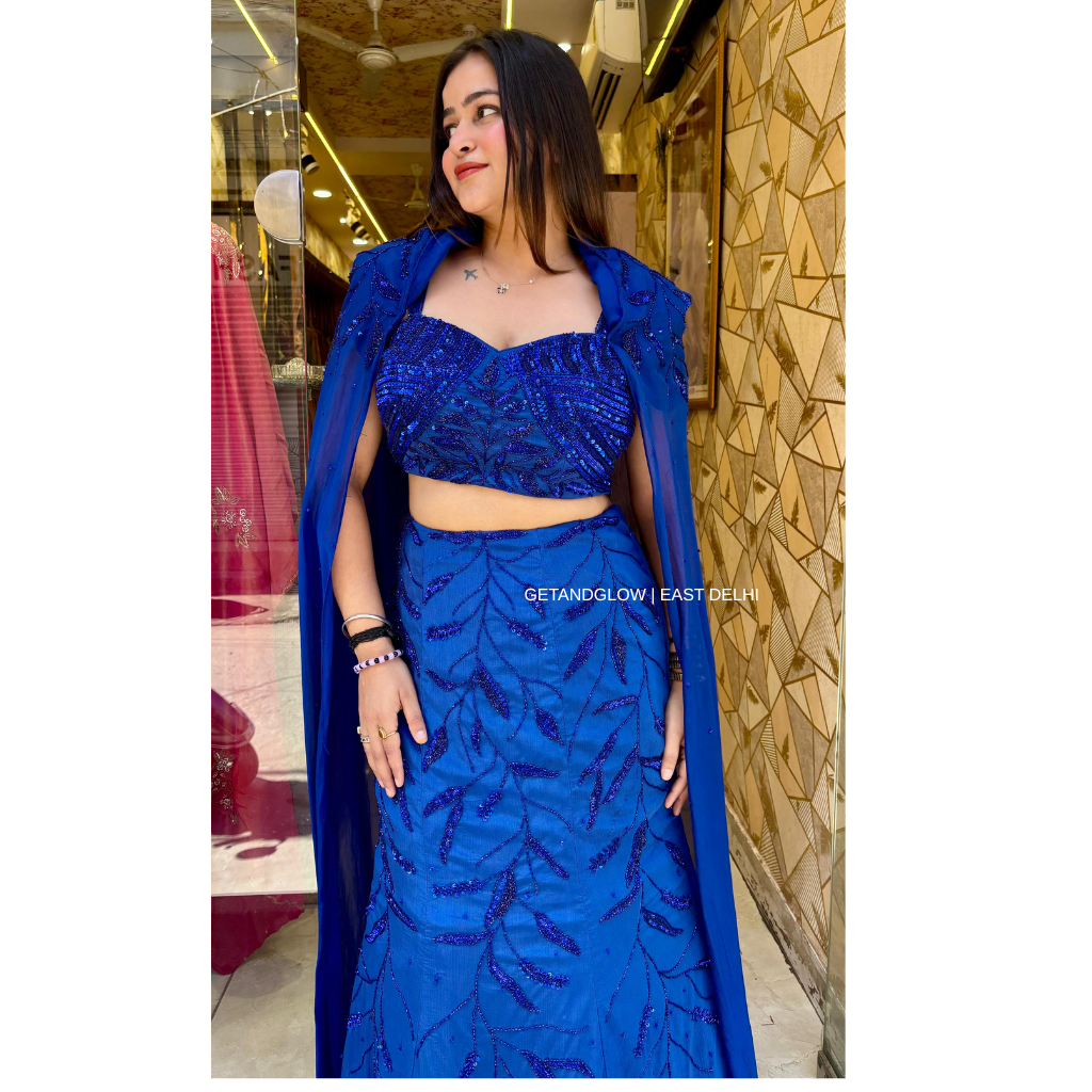 "NAINA" INDOWESTERN FISHCUT DRAPE