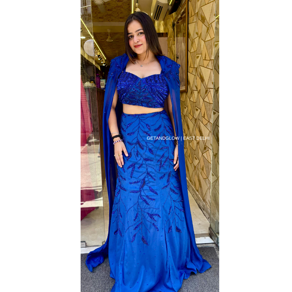 "NAINA" INDOWESTERN FISHCUT DRAPE