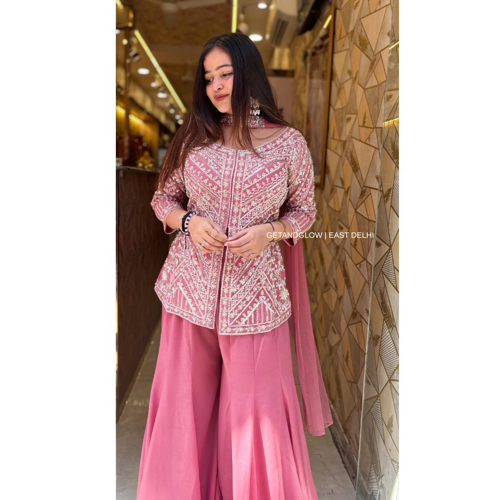 "SHREYA" SHARARA SUIT - BLUSH