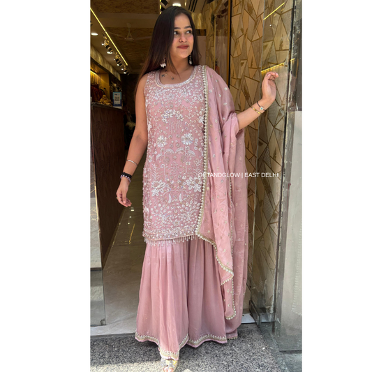 "AARNA" PINK DESIGNER SUIT