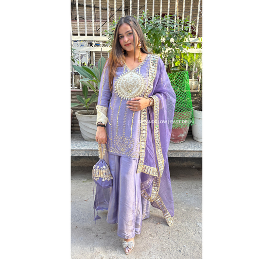 CHITRAA- LILAC DESIGNER SUIT