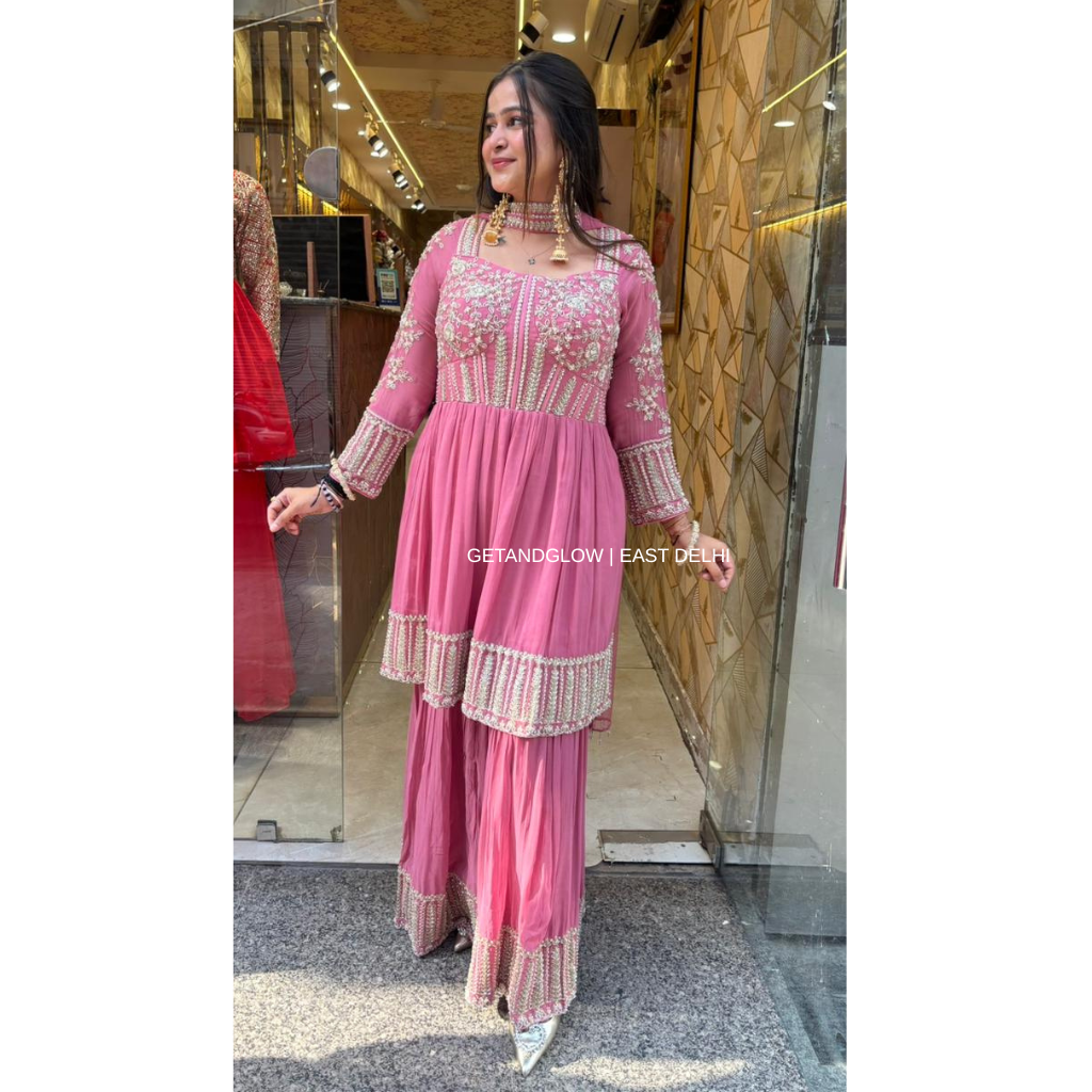 "AKSHARA" CORSET SHARARA SET