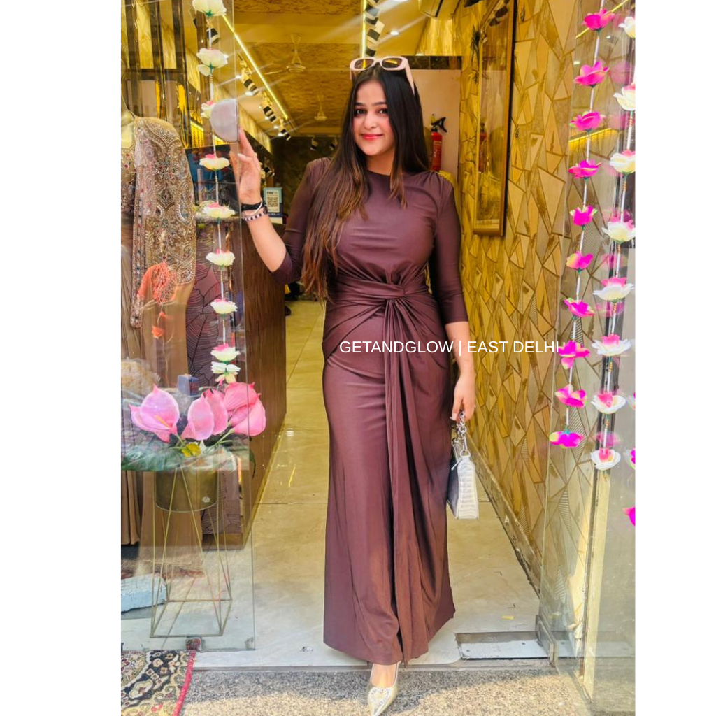 "SHIVI" LONG DRAPE DRESS