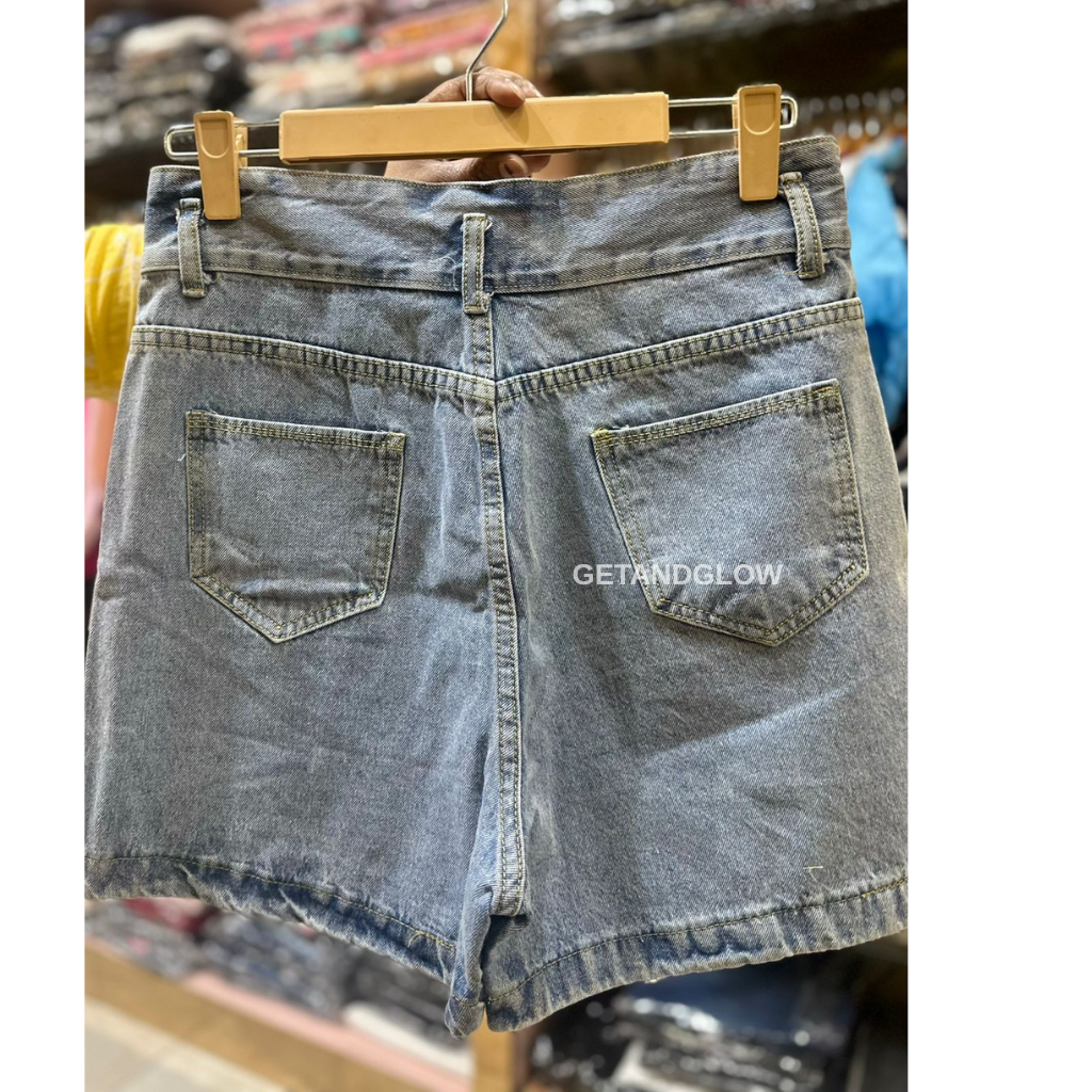 HEART DENIM SHORTS
