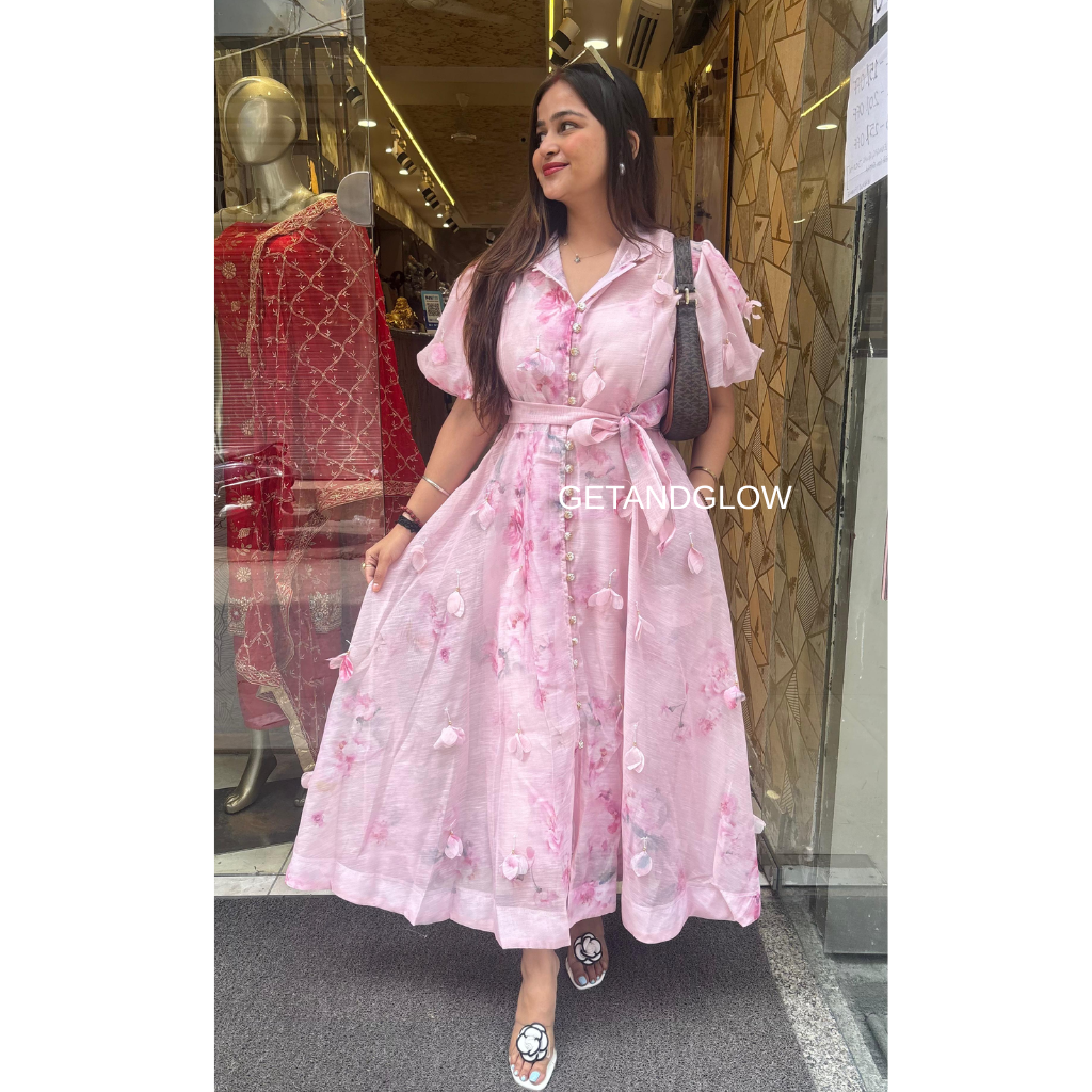 "SANYA" IMPORTED 3D LONG DRESS WITH INNER