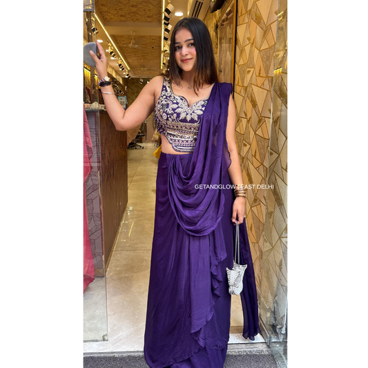 "PARI" PURPLE DRAPE