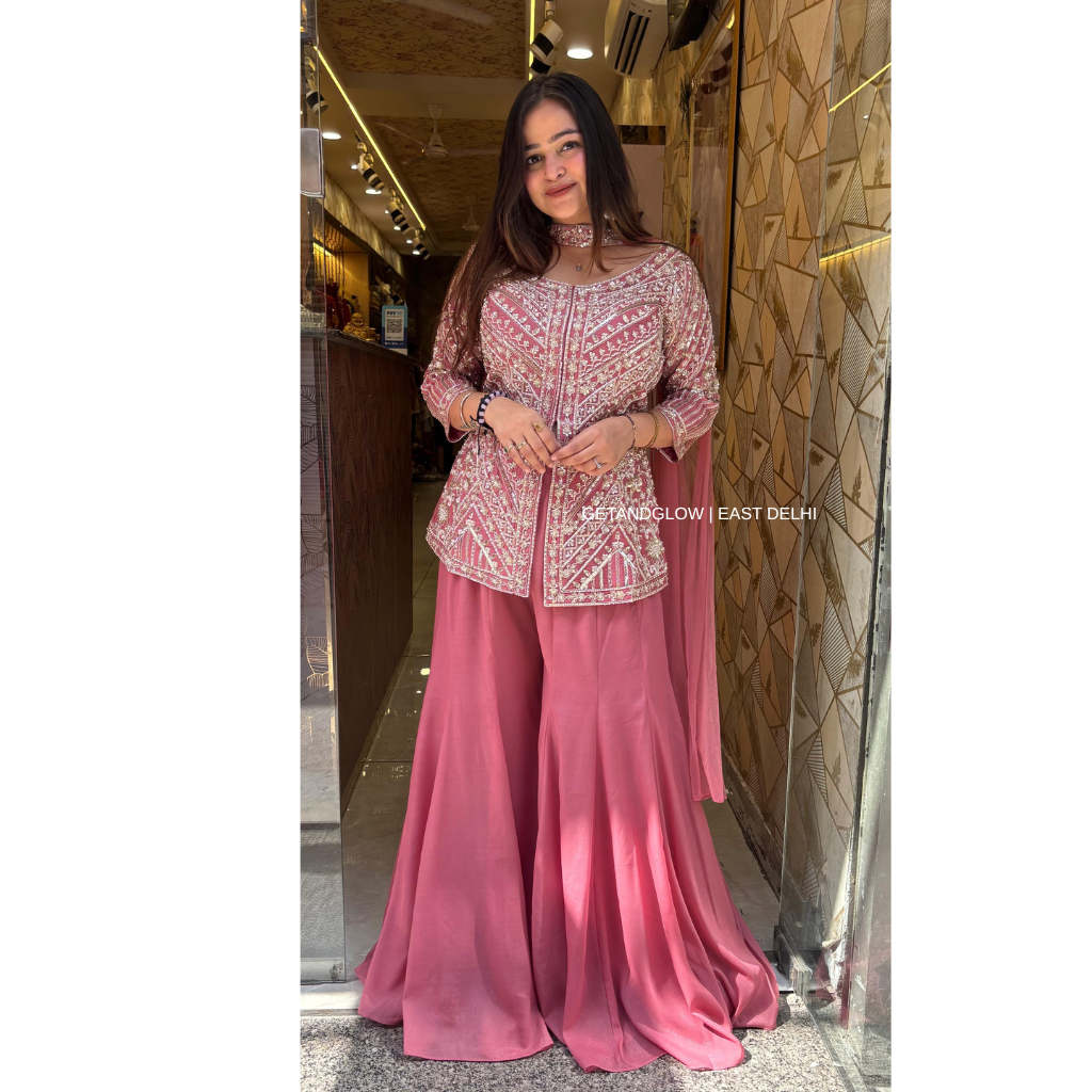 "SHREYA" SHARARA SUIT - BLUSH