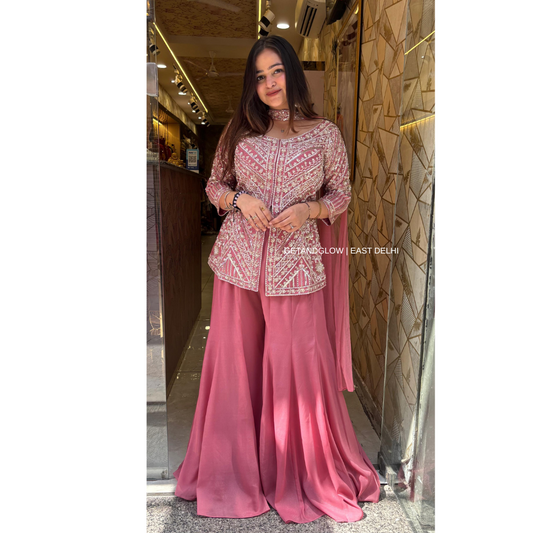 "SHREYA" SHARARA SUIT - BLUSH