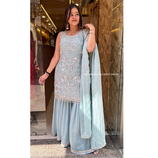 "AARNA" BLUE DESIGNER SUIT