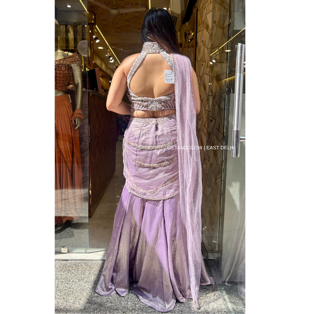 "NAVYA" DESIGNER DRAPE LEHANGA