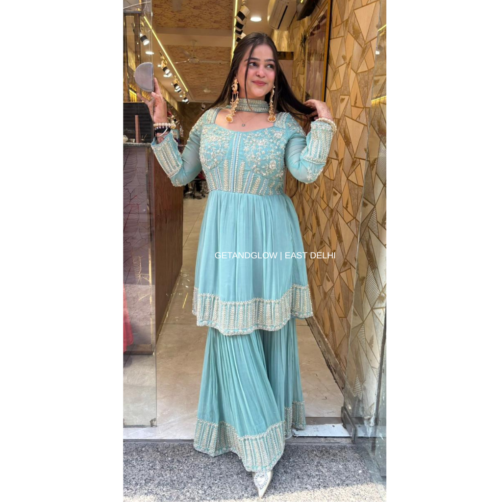 "AKSHARA" CORSET SHARARA SET