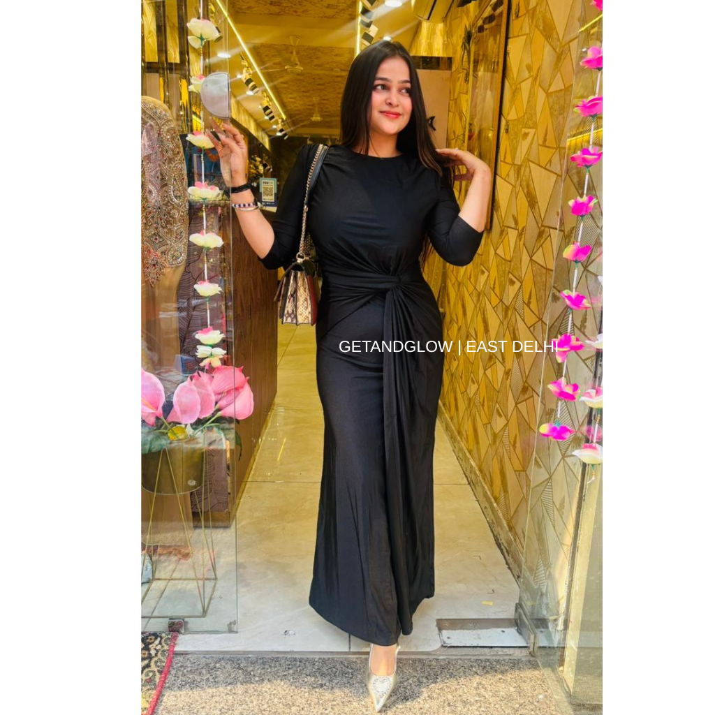 "SHIVI" LONG DRAPE DRESS